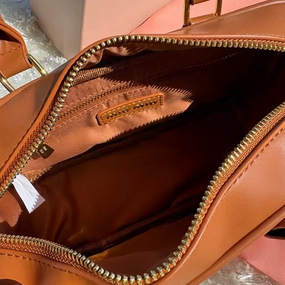 Miu Miu Caramel Leather Mini Bag Cross Body Purse - Picture 6 of 6